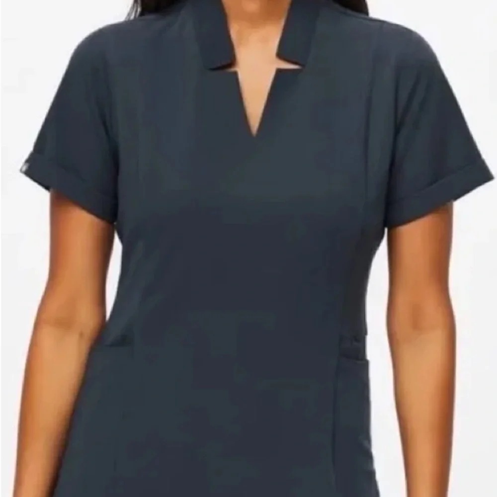 FIGS Dark Harbor Inala Scrub Top - Picture 2 of 4